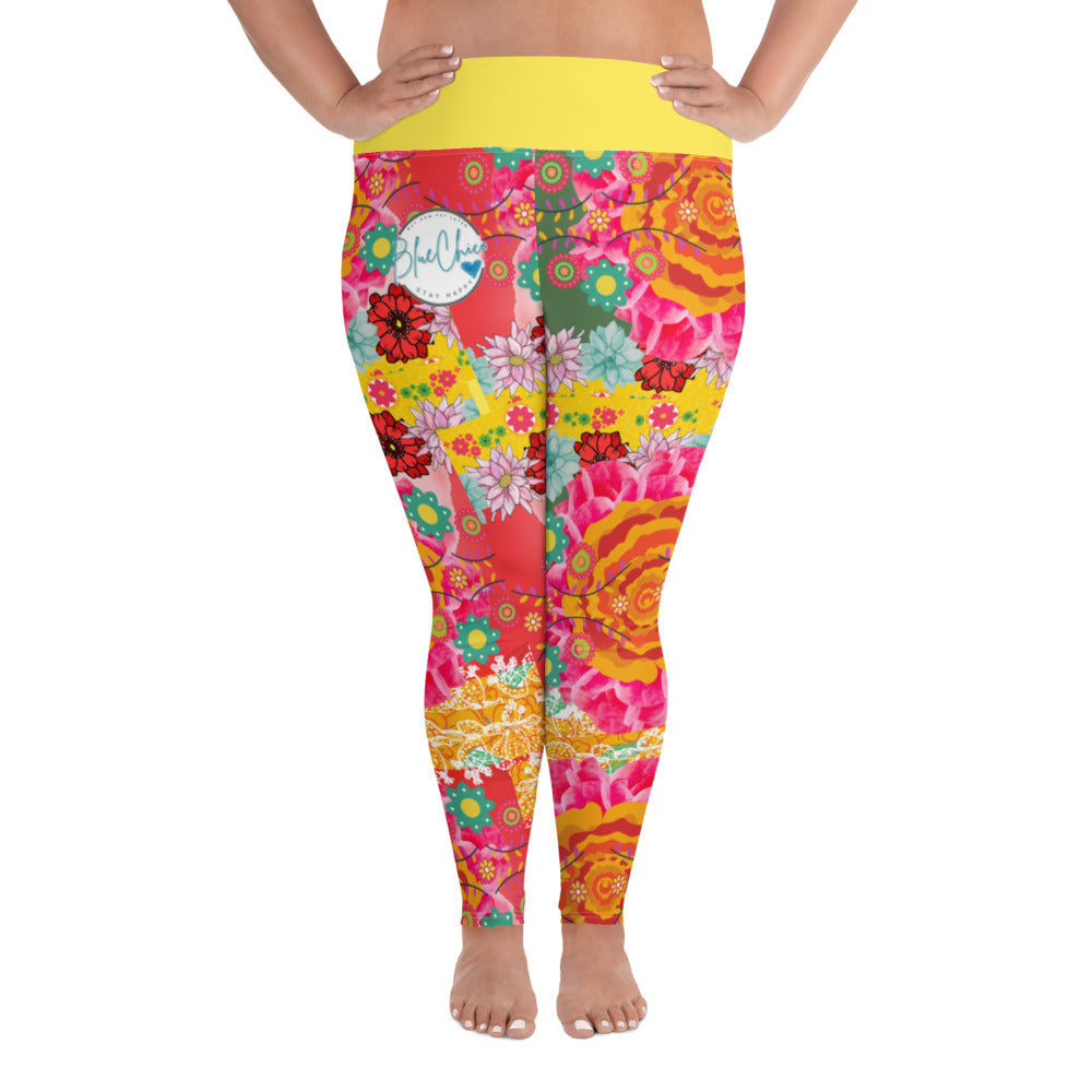 Tropical Amor Premium Plus Size Leggings