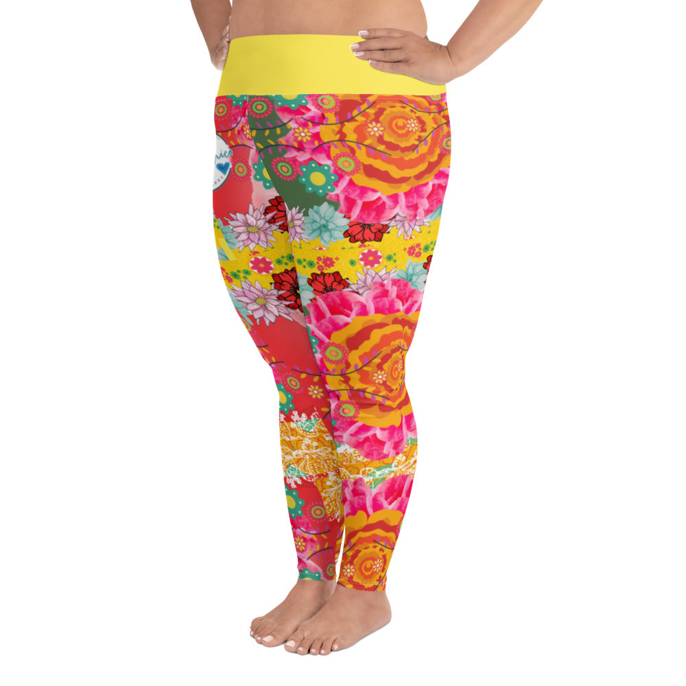 Tropical Amor Premium Plus Size Leggings