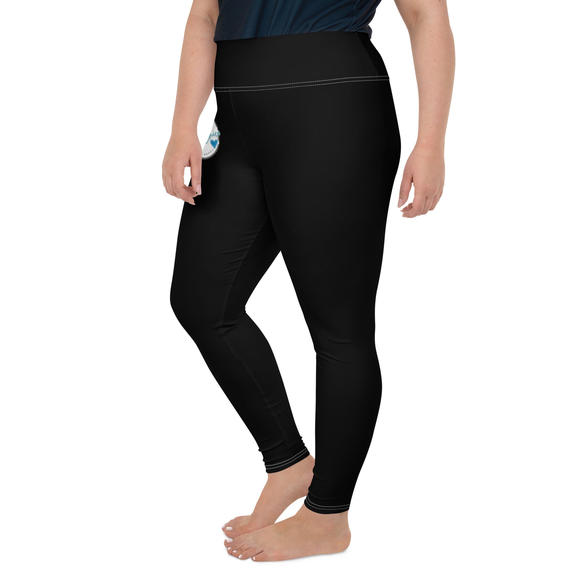 Basic Black Premium Plus Size Leggings 
