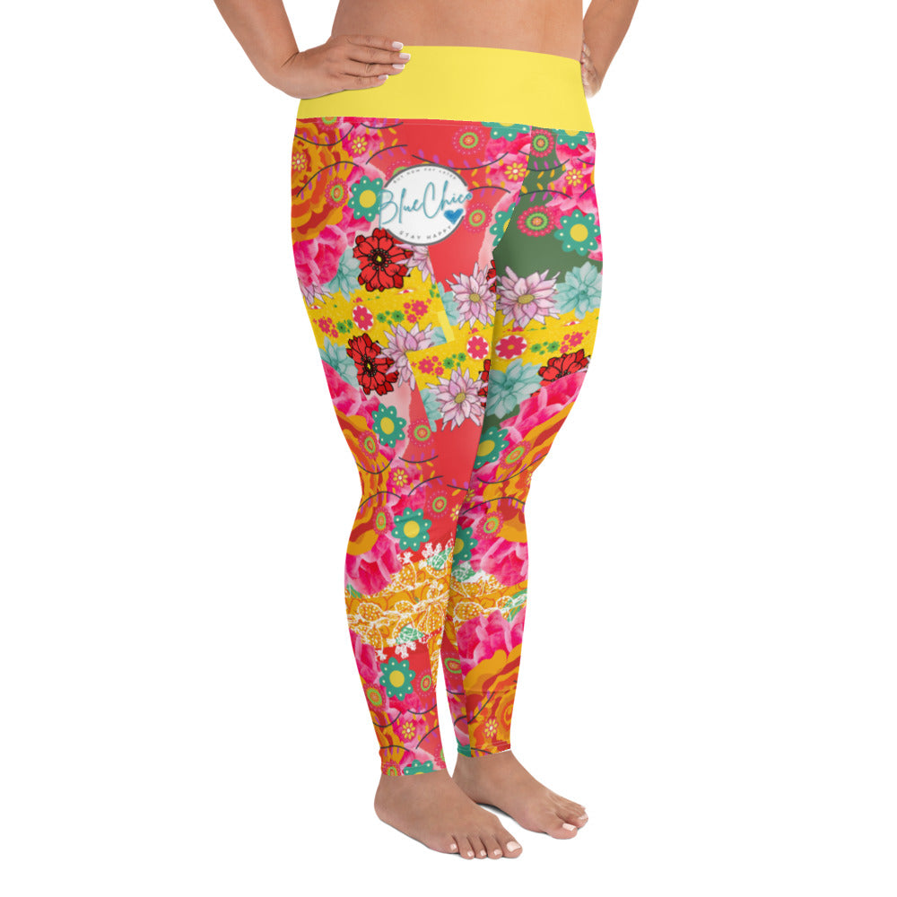 Tropical Amor Premium Plus Size Leggings