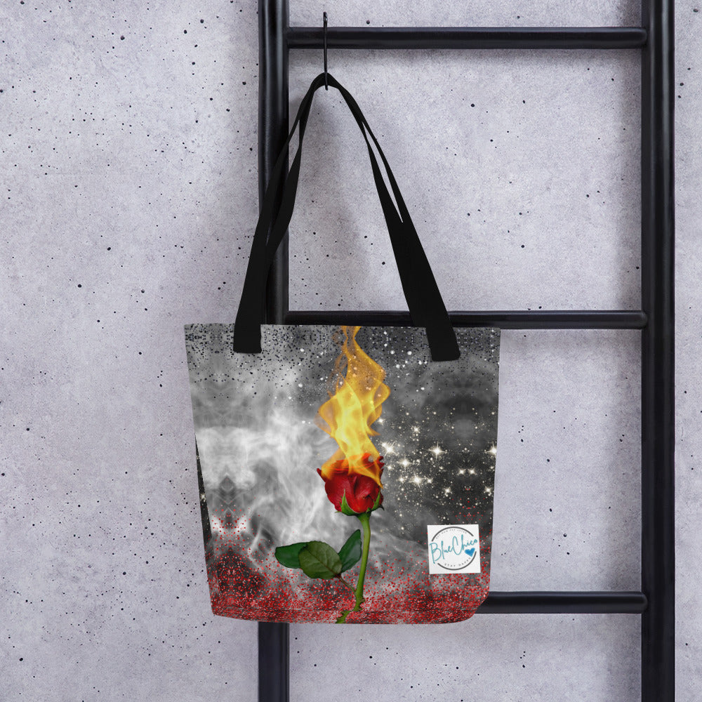 Fiery Rose Medium Sized Fashion Bag