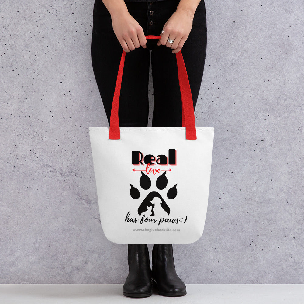 Real Love has Four Paws Hand Bag