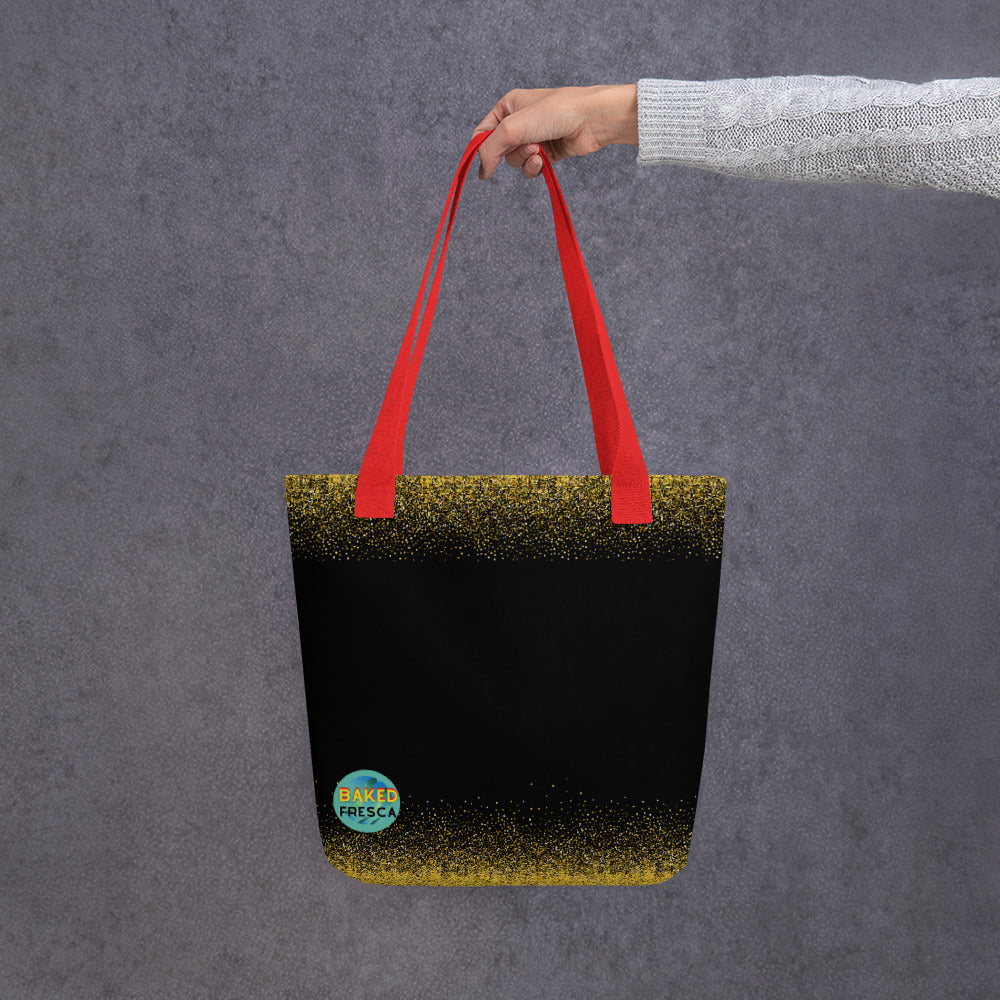 Golden Glitter Medium Sized Fashion Bag by Baked Fresca 