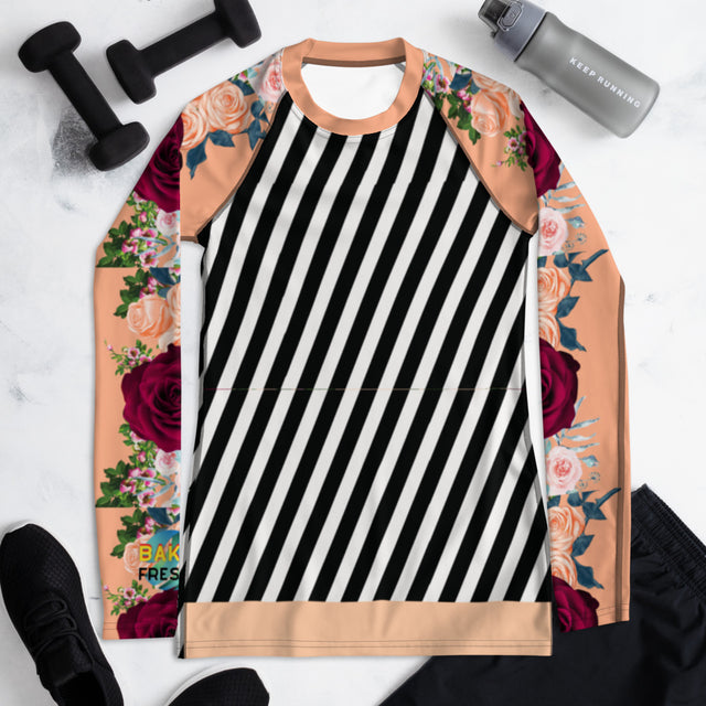 Island Vibes Women's Rash Guard by Baked Fresca 