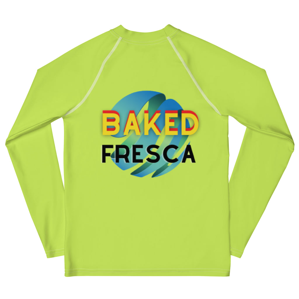 Fluorescent Green Youth Rash Guard by Baked Fresca 
