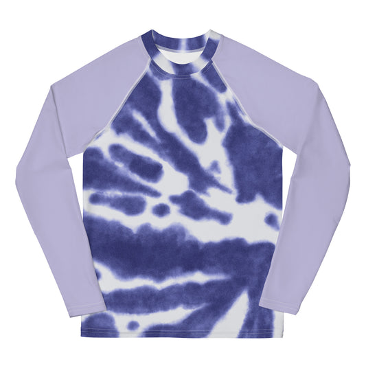 Blue Splash Dye Youth Rash Guard by Baked Fresca