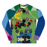 Monster Truck Fun Youth Rash Guard by Baked Fresca 