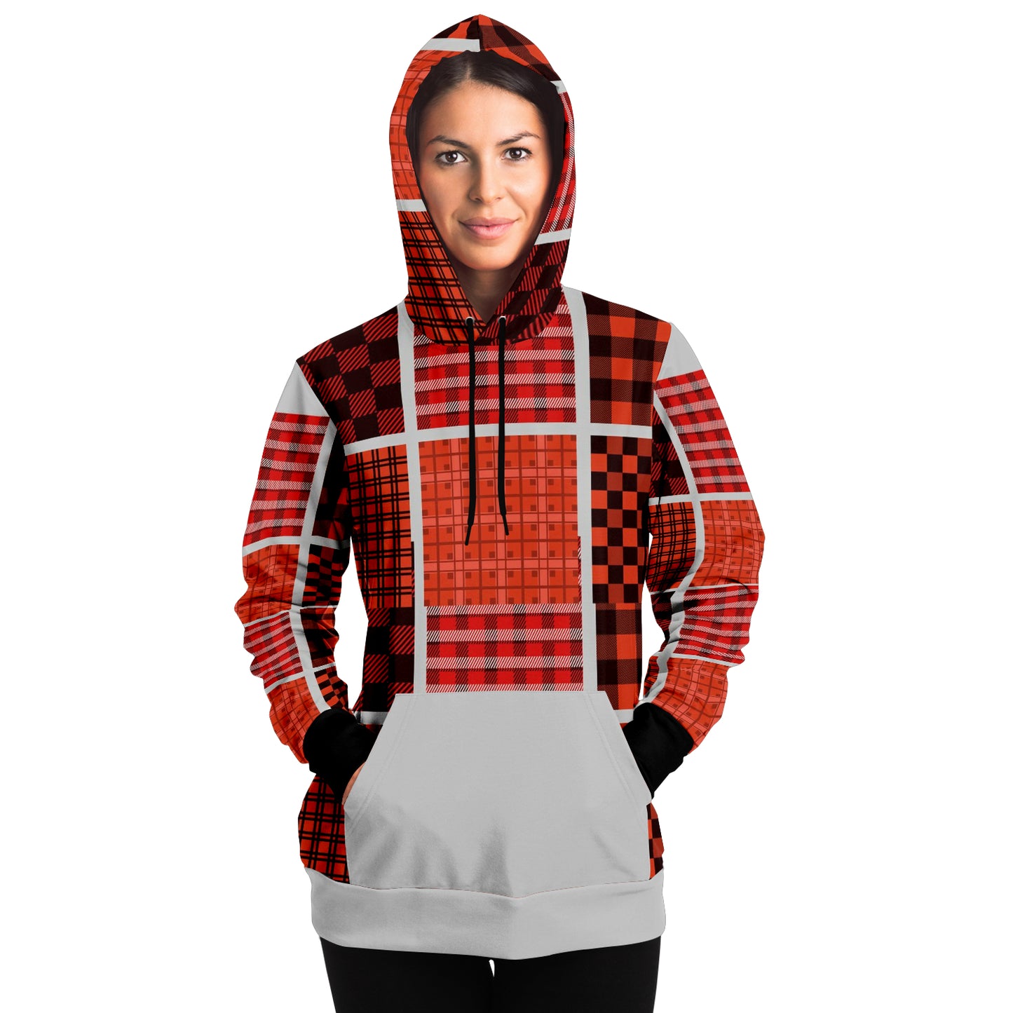 Fall Fun- New Jersey Plaid Premium Adult Hoodie