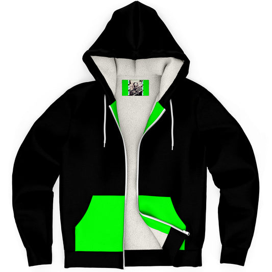 Cool Lime Zip Up  Ultra Soft MicroFleece Coat