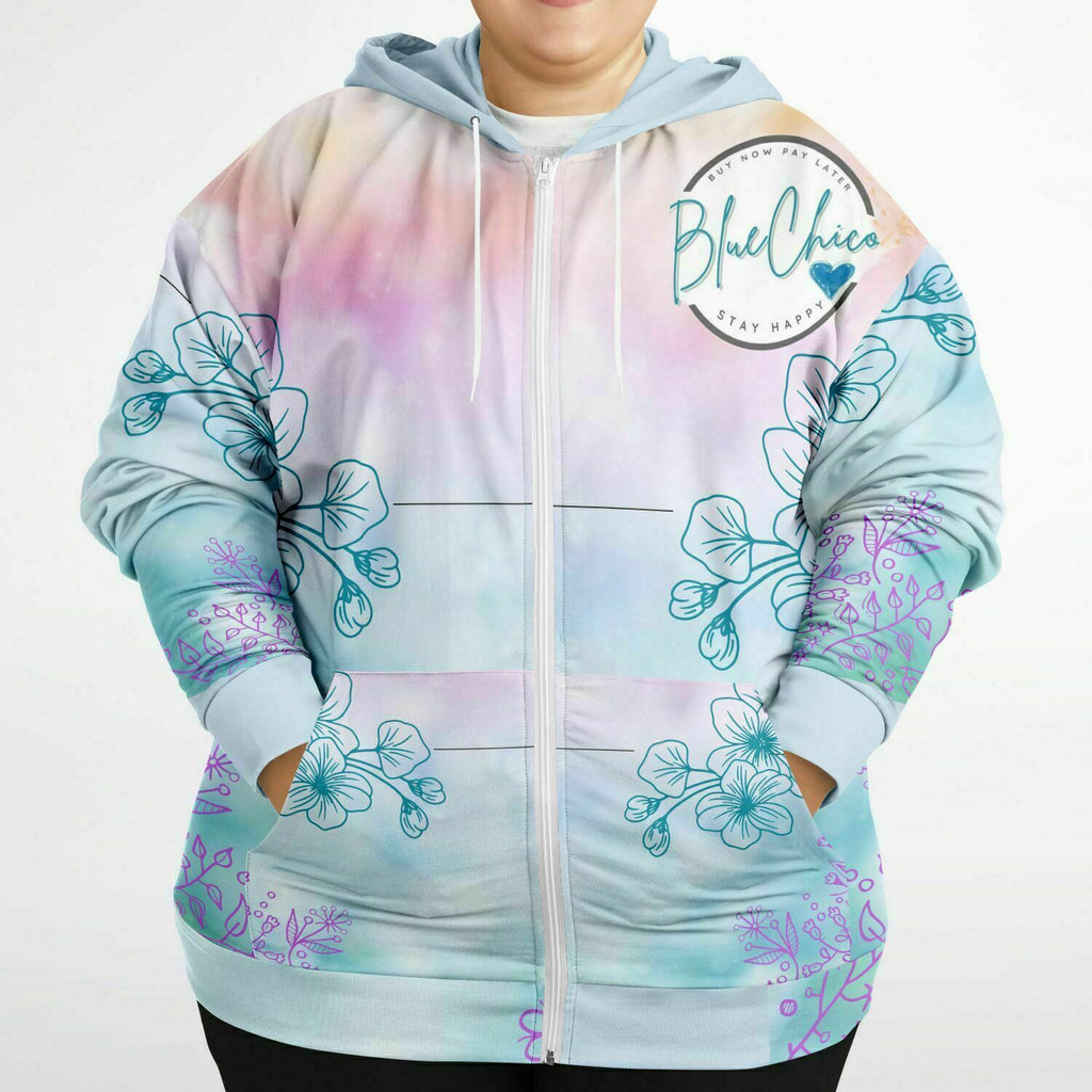 PLUS SIZE Cotton Candy Florals Premium Hoodie 