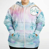 PLUS SIZE Cotton Candy Florals Premium Hoodie 