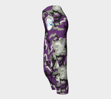 Purple Camo Premium Stretch Capri Leggings 