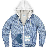 90's Denim Inspired Microfleece Coat 