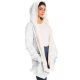 Fluffy White Microfleece Cloak 