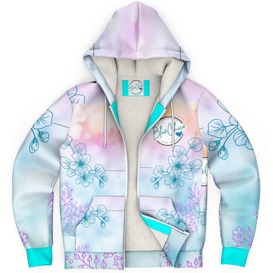 Winter Floral Premium MicroFleece Coat