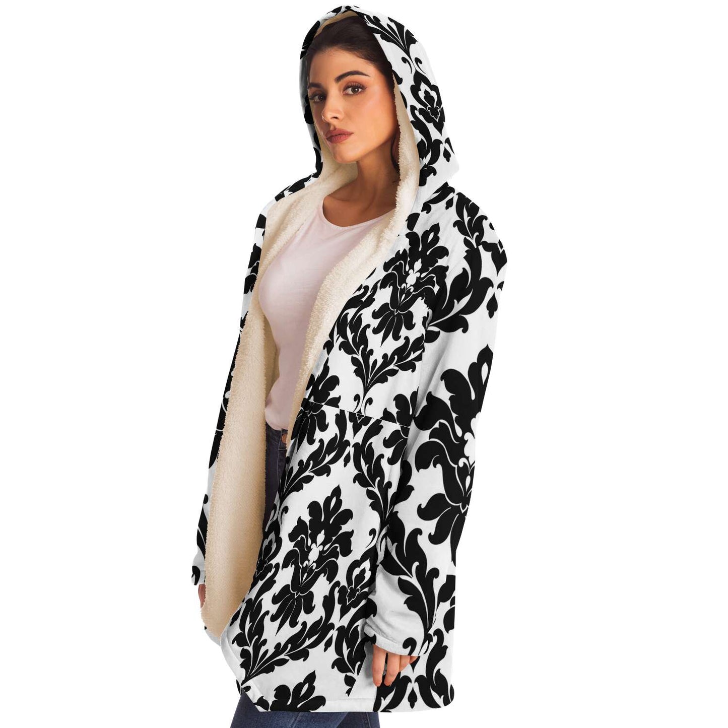 Royal Damask Fleece Cloak