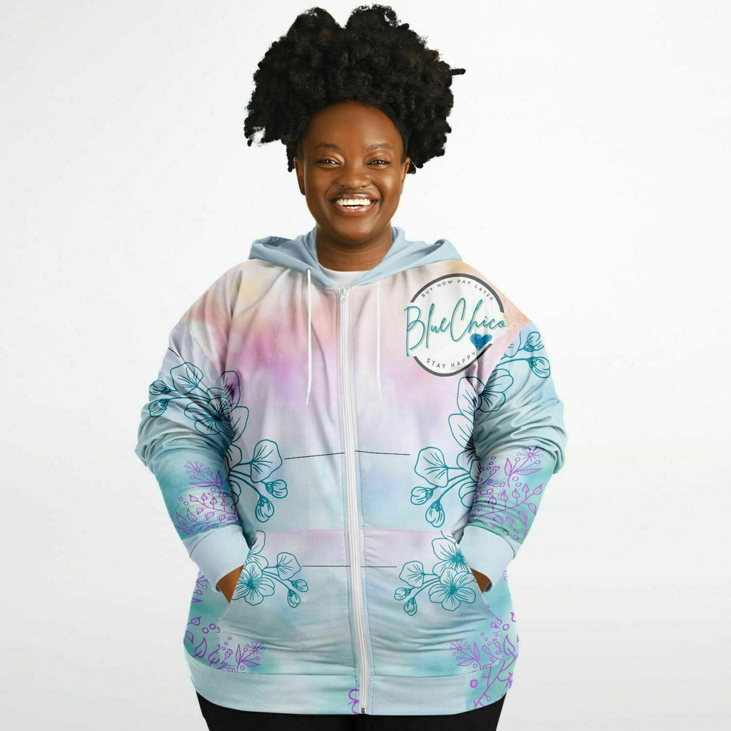 PLUS SIZE Cotton Candy Florals Premium Hoodie 