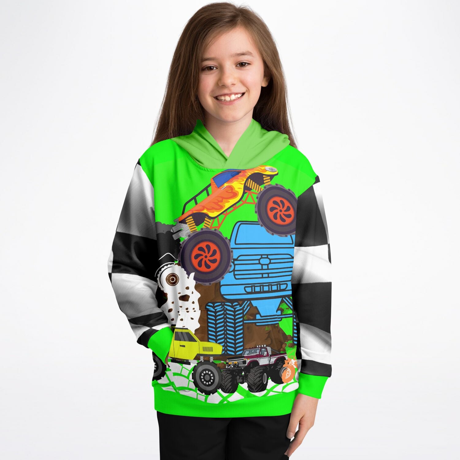 Monster Truck Battle Premium Kid's Hoodie 