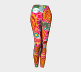 Tropical Rose Premium Stretch Leggings 