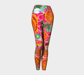 Tropical Rose Premium Stretch Leggings 