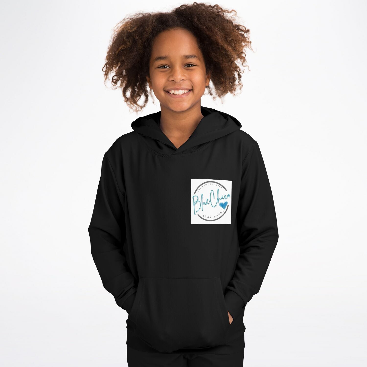 Basic Black PREMIUM Kids Hoodie 