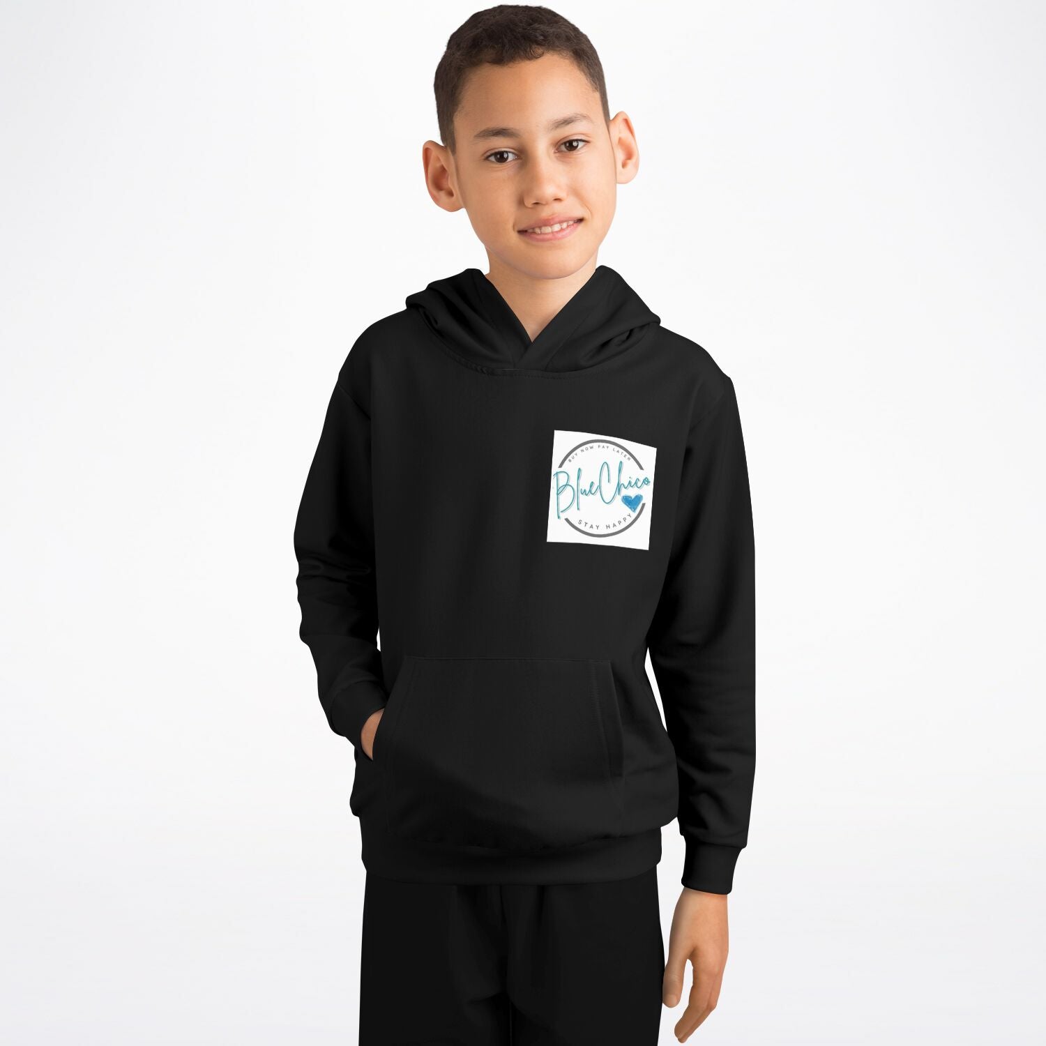 Basic Black PREMIUM Kids Hoodie 