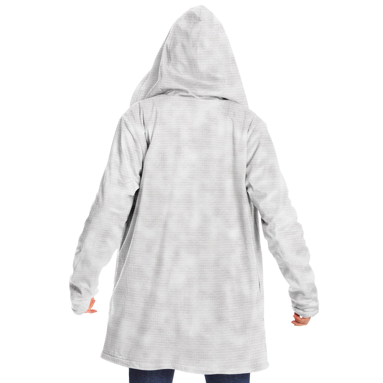 Fluffy White Microfleece Cloak 