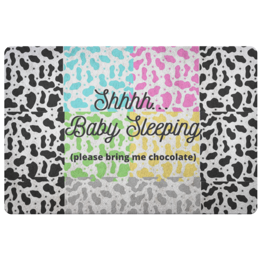 New Mom Gift- Shhhh Baby Sleeping Doormat