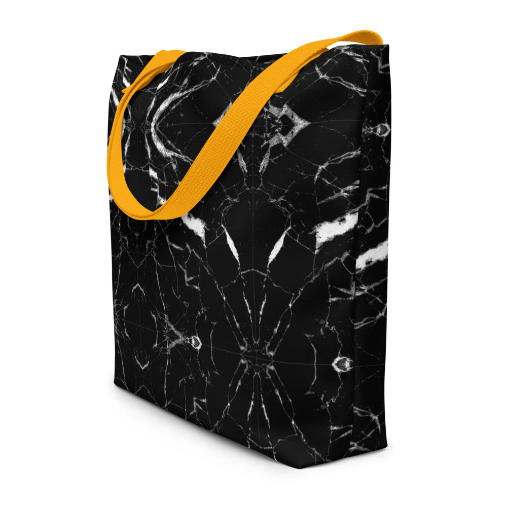 Black Marble Oversized Hand Bag 