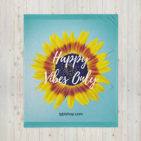 Happy Vibes Only Throw Blanket 